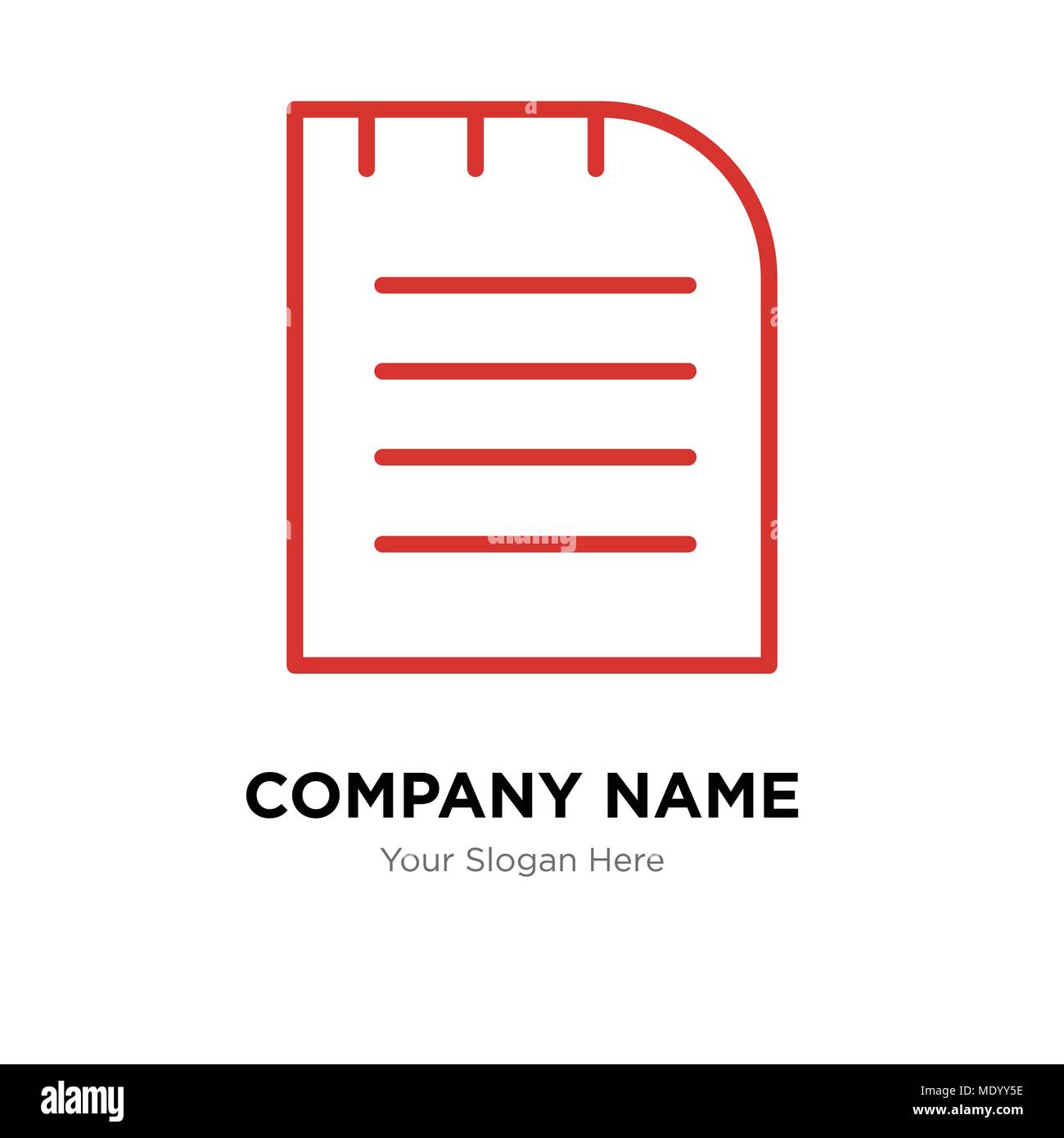 Notebook company logo design template, Business corporate vector icon ...