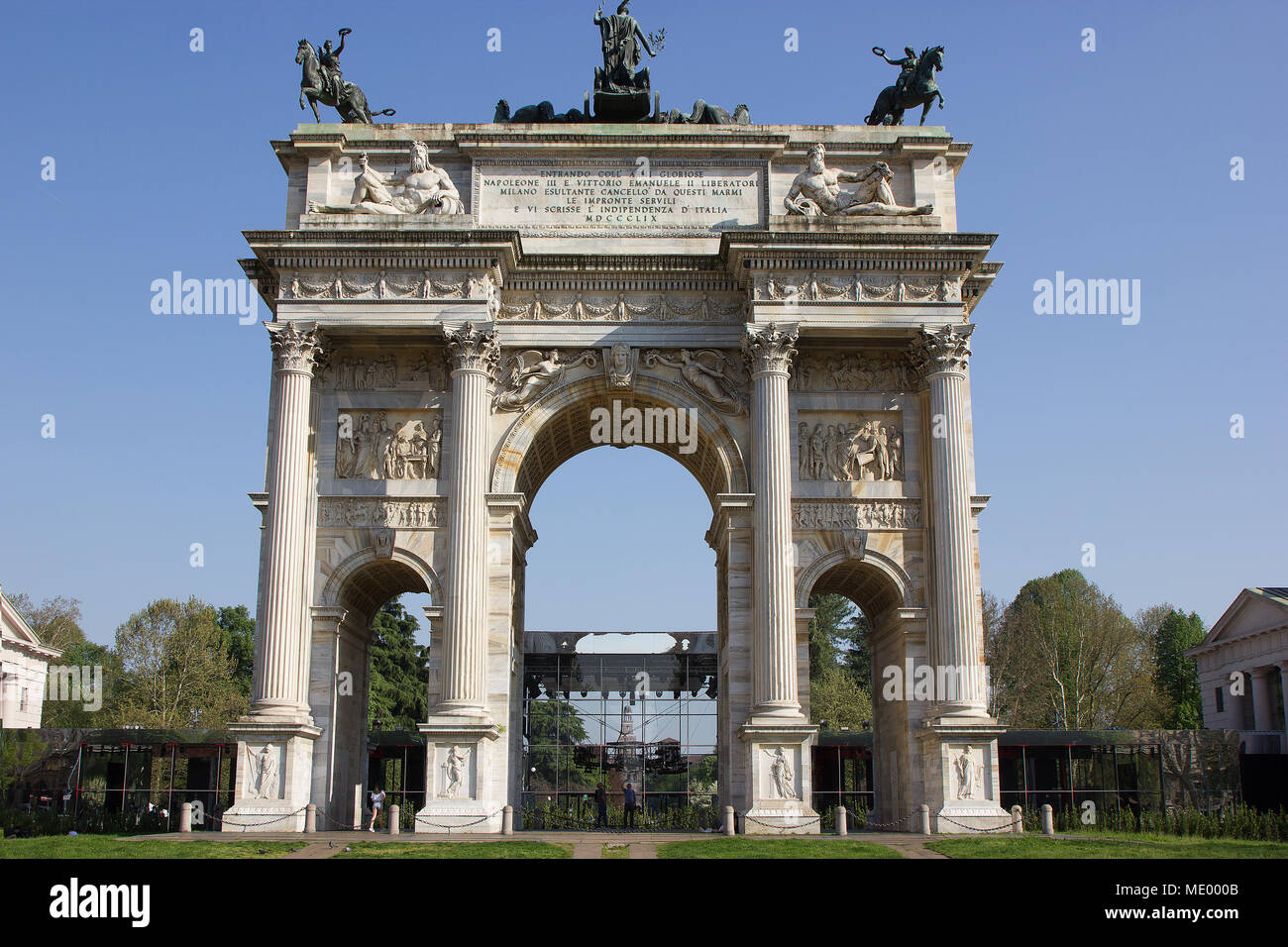 Arco della Pace, Milan, Italy, Design week 2018, Cartier Legendary Thrill installation Stock Photo