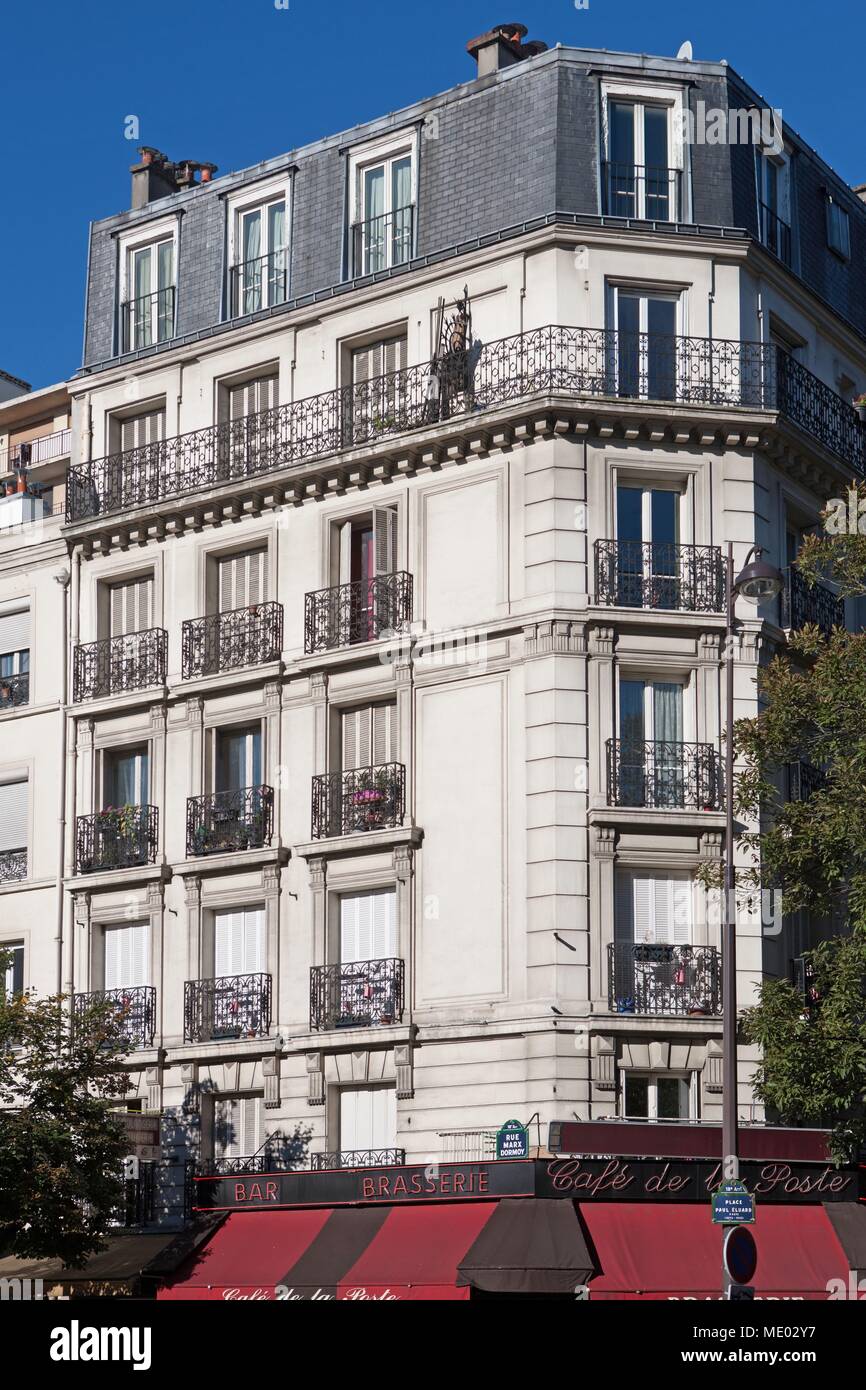 Paris, 18 th arrondissement, 3 rue Ordener, angle with the 35 rue marx dormoy, building where