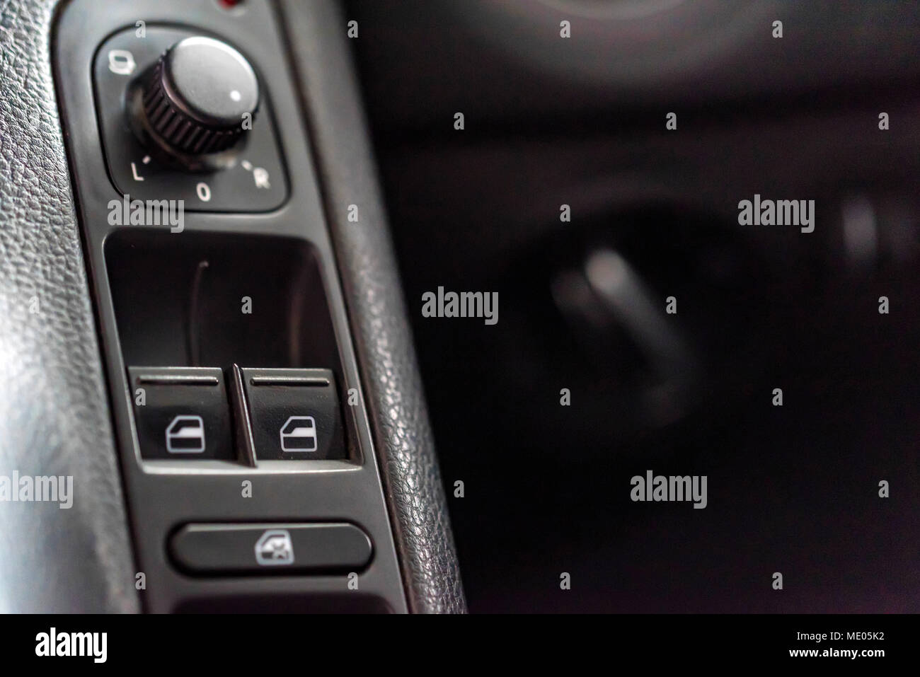 Window lifter and mirror adjustment buttons in car Stock Photo Alamy