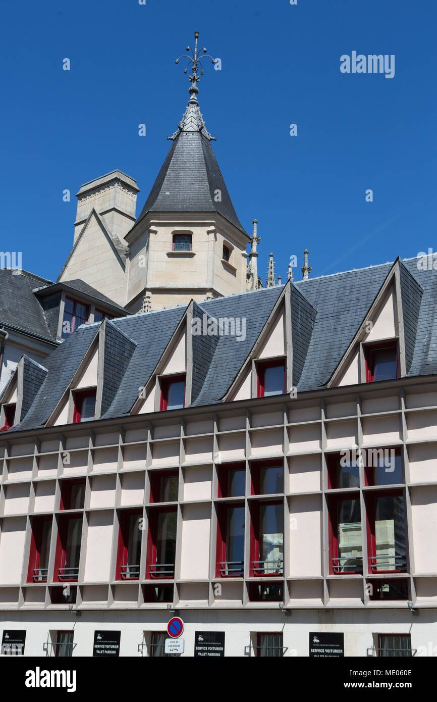 France, Rouen, Place de la Pucelle, Hôtel de Bourgtheroulde, gothic architecture, Hôtel particulier, Place Martin Luther King, Stock Photo