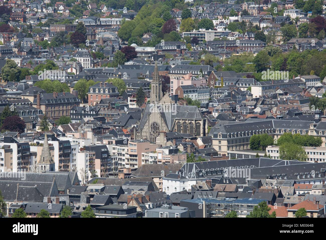 France, Rouen, Bonsecours, panorama from the