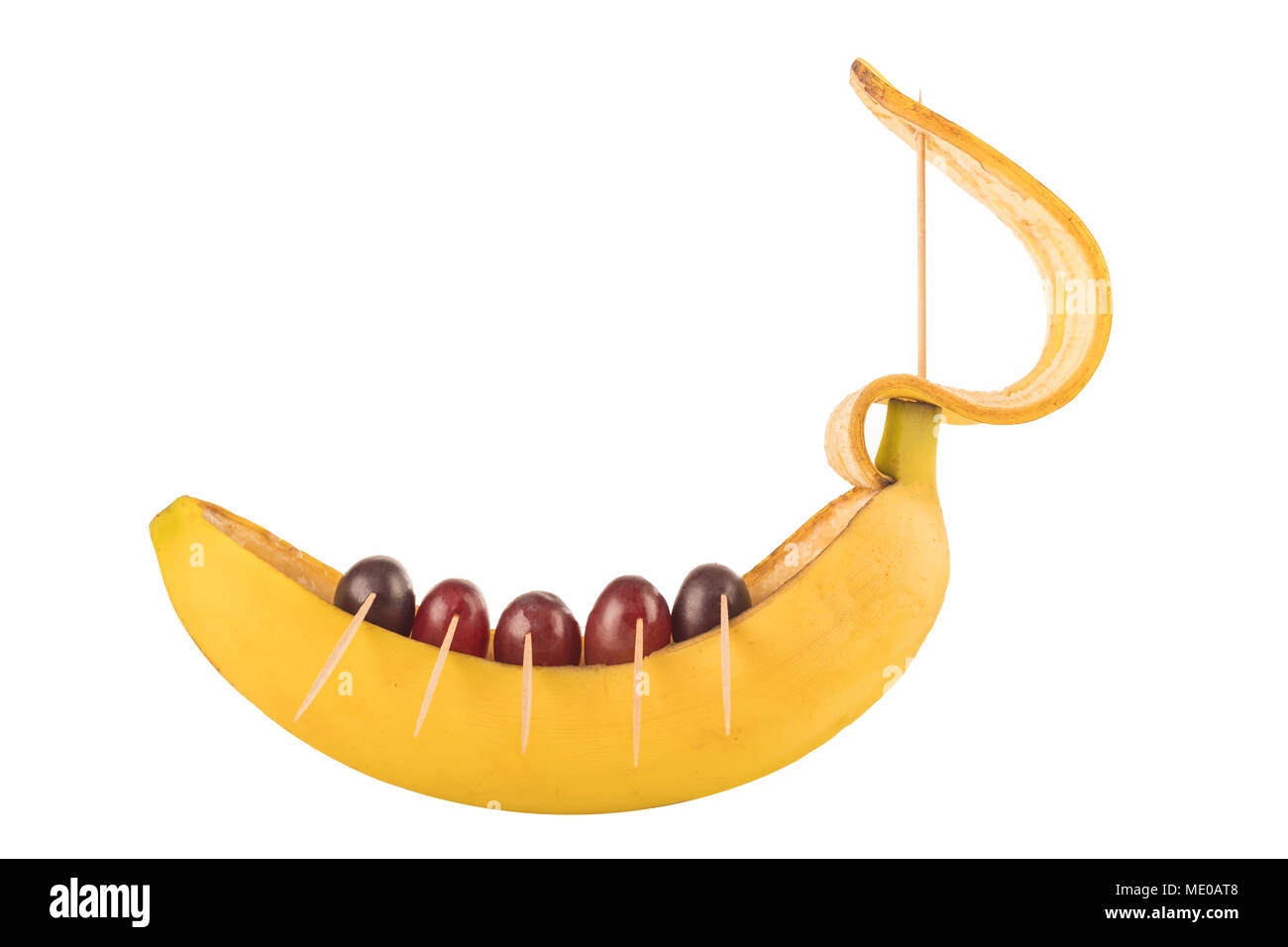 L'uomo porta banana Foto stock - Alamy