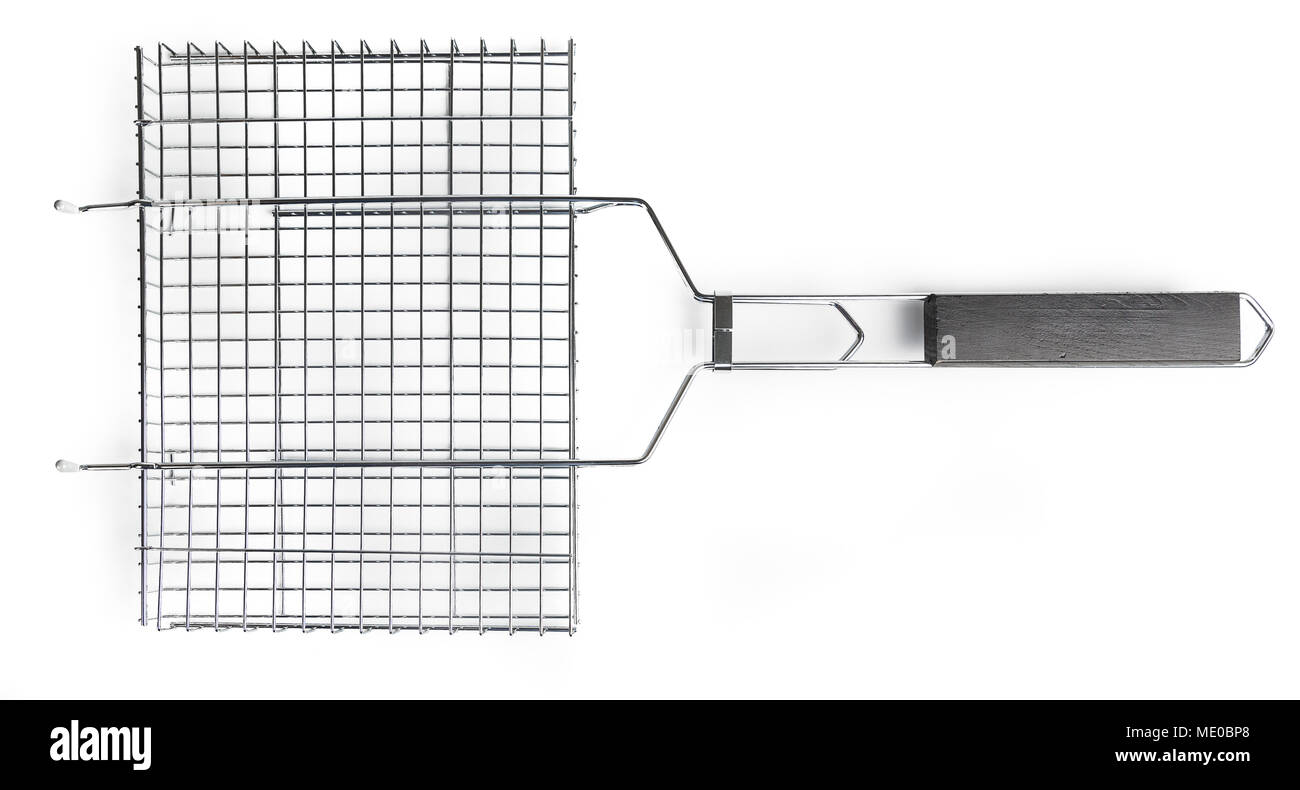 Grate for grilling with handle Stock Photo