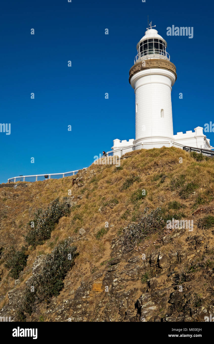 Cape Byron Lighthouse on a sunny day in Byron Bay in New South Wales, Australia Stock Photo