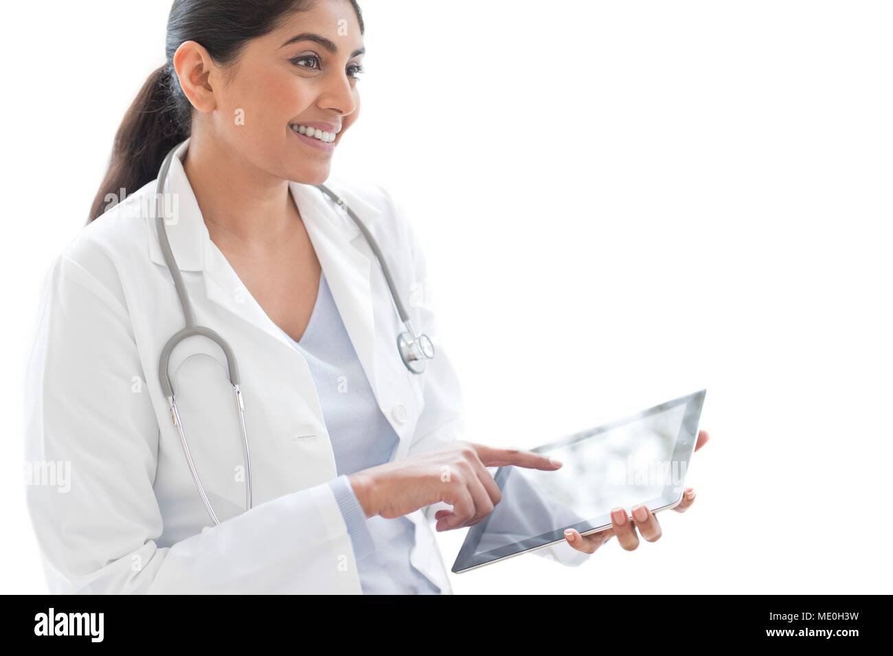 Female doctor using digital tablet. Stock Photo