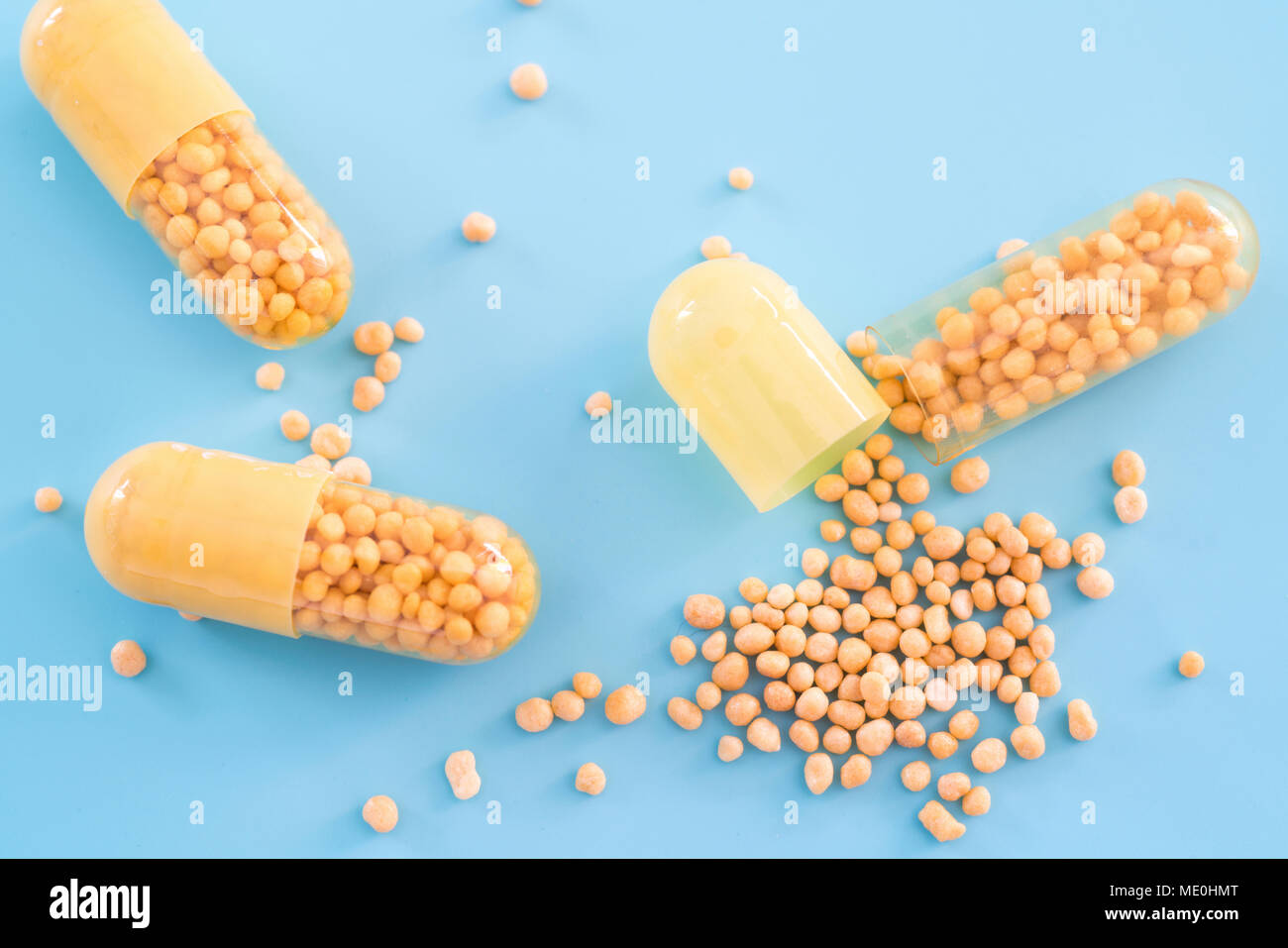Open dietary supplement capsule Stock Photo Alamy