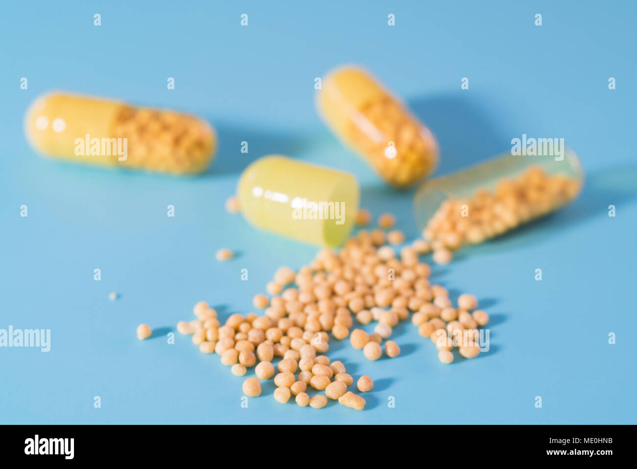 Open dietary supplement capsule Stock Photo Alamy