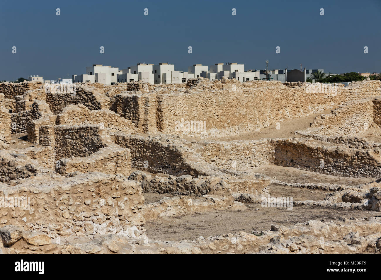 Kingdom of Bahrain. Königreich Bahrain. Saar archaeological site. Die Ruinen von Saar. Stock Photo
