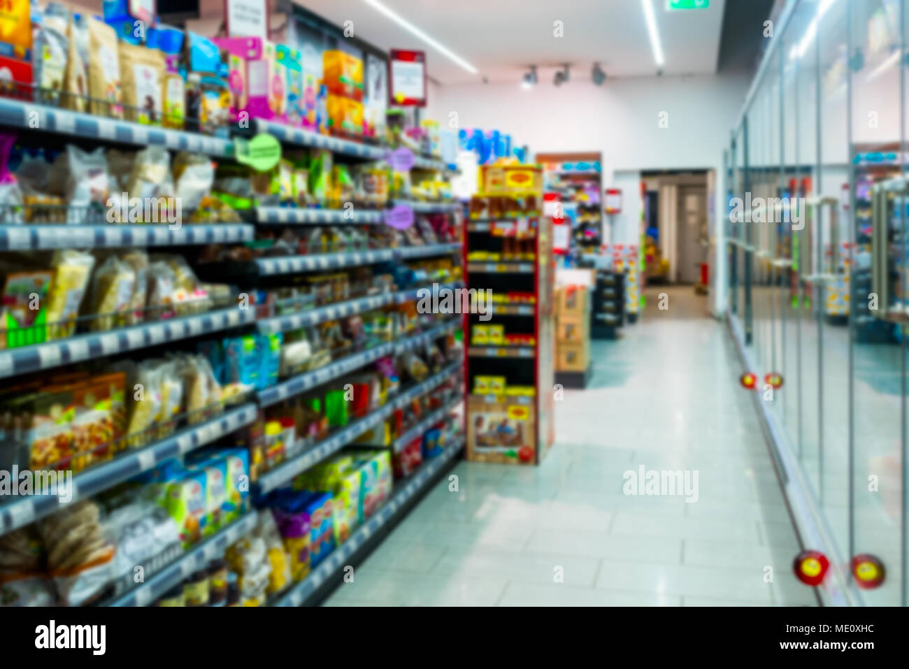 shelf in the grocery store department Stock Photo Alamy