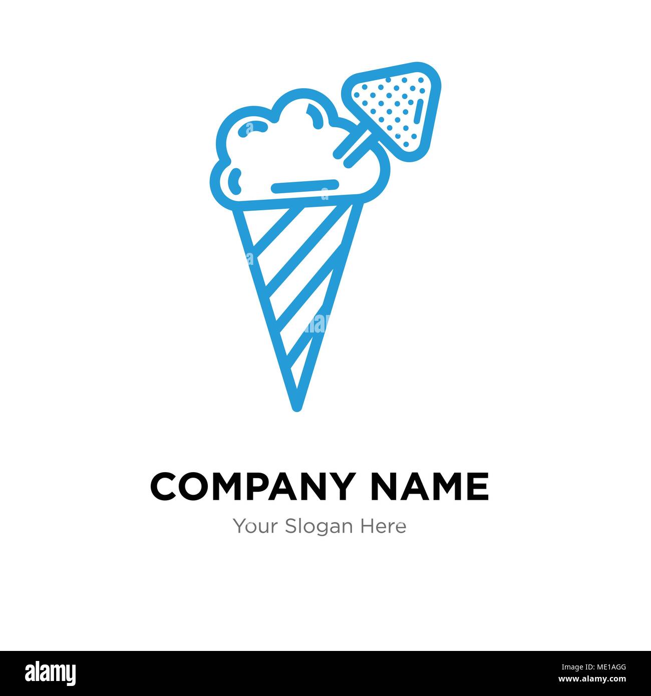 Ice cream company logo design template, Business corporate vector icon ...