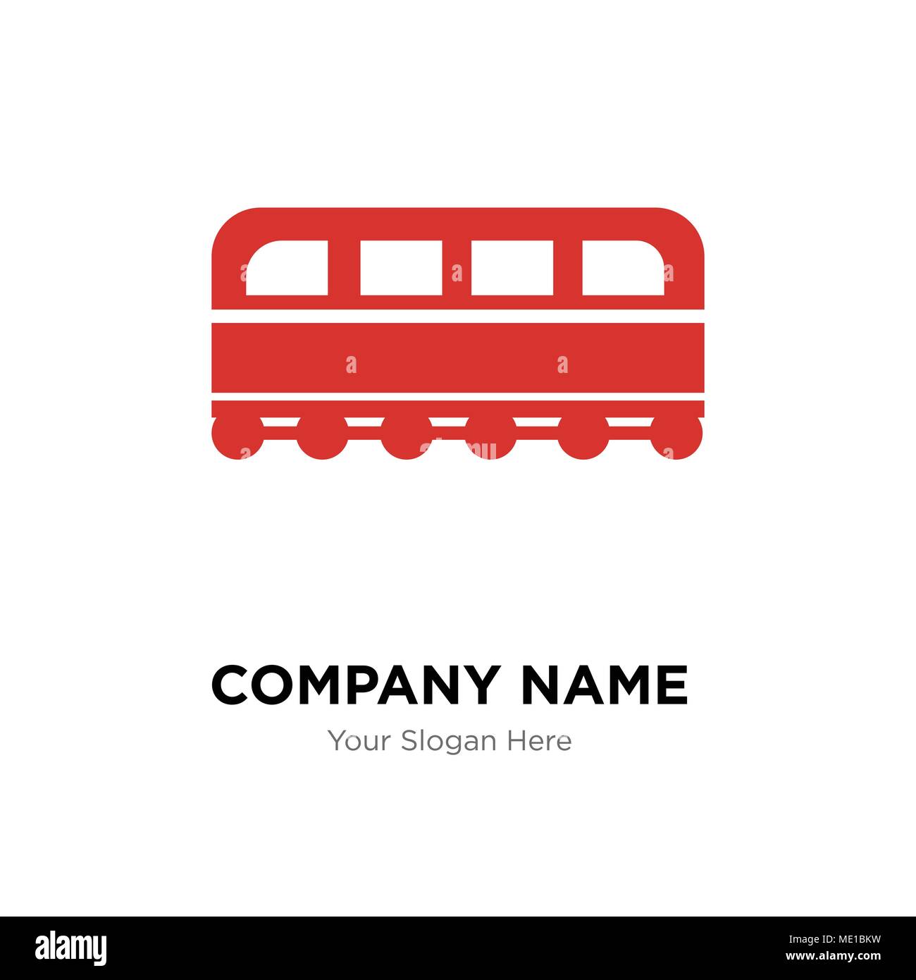 Train front company logo design template, Business corporate vector icon Stock Vector
