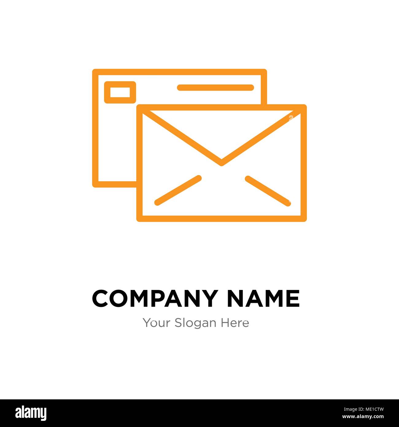 Mail company logo design template, Business corporate vector icon Stock ...