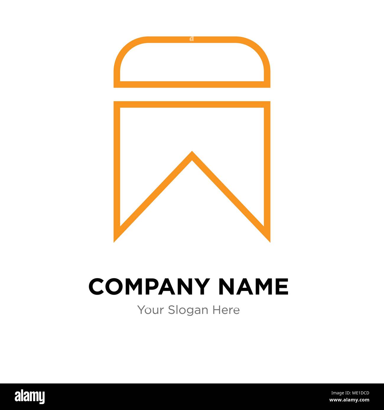 Bookmark company logo design template, Business corporate vector icon