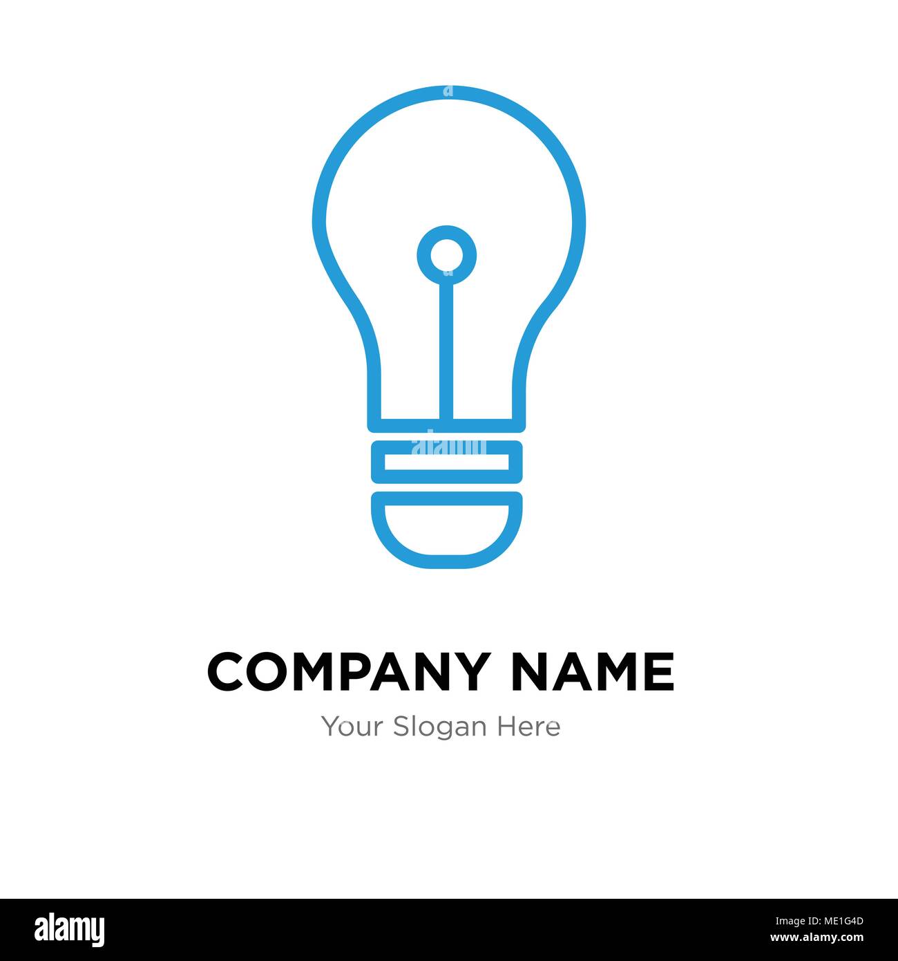 Light bulb company logo design template, Business corporate vector icon