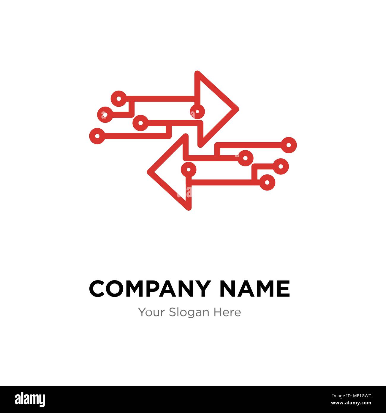 Transfer company logo design template, Business corporate vector icon Stock Vector