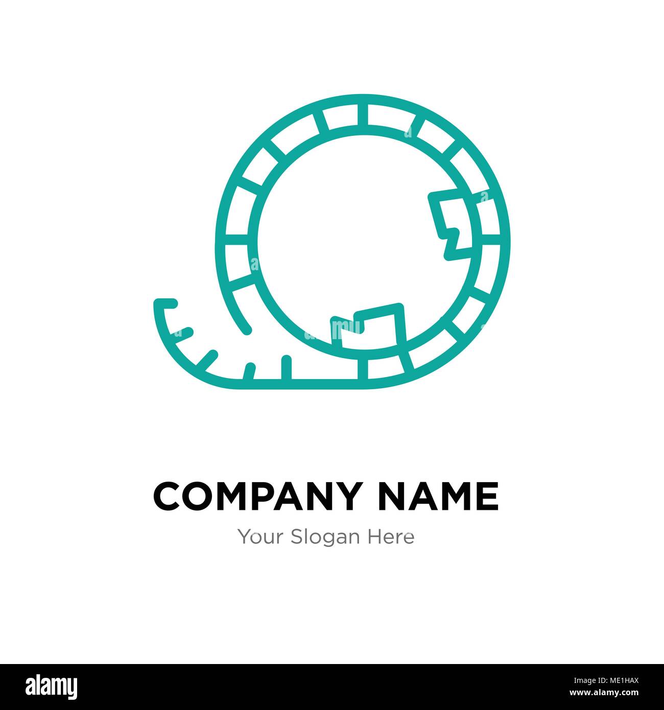 Roller coaster company logo design template, Business corporate vector icon  Stock Vector Image & Art - Alamy