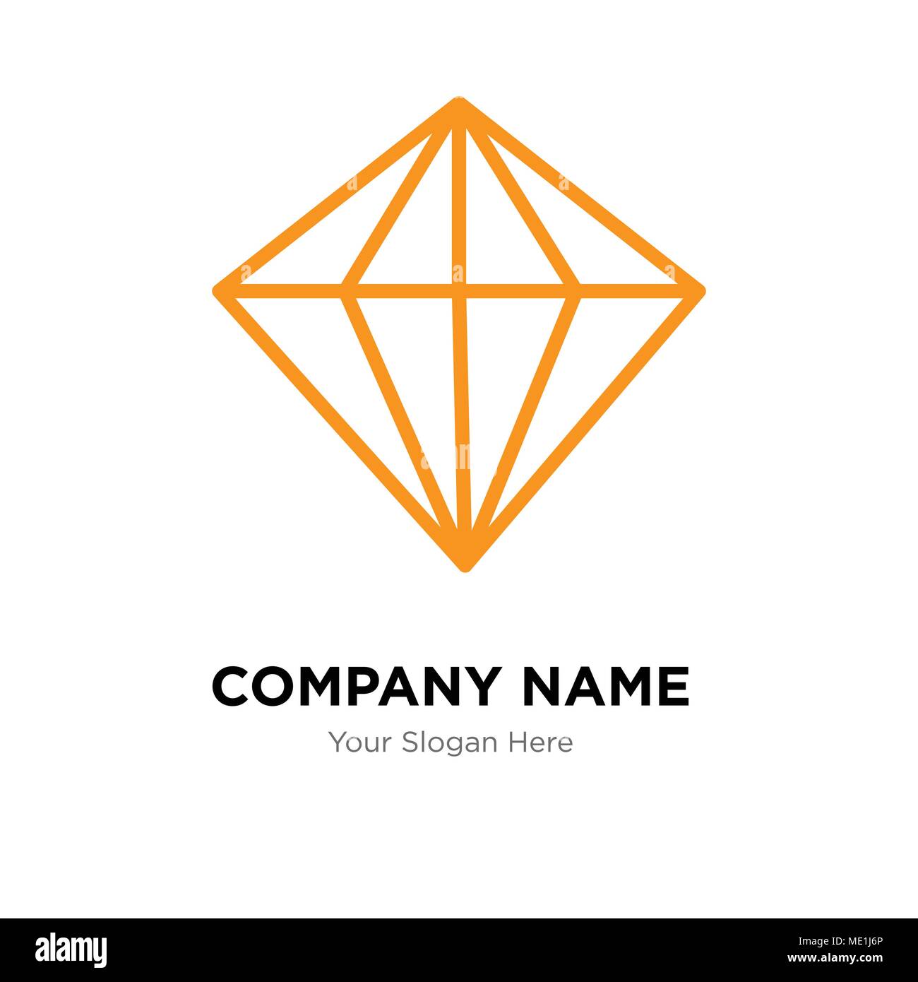 Diamond company logo design template, Business corporate vector icon Stock Vector