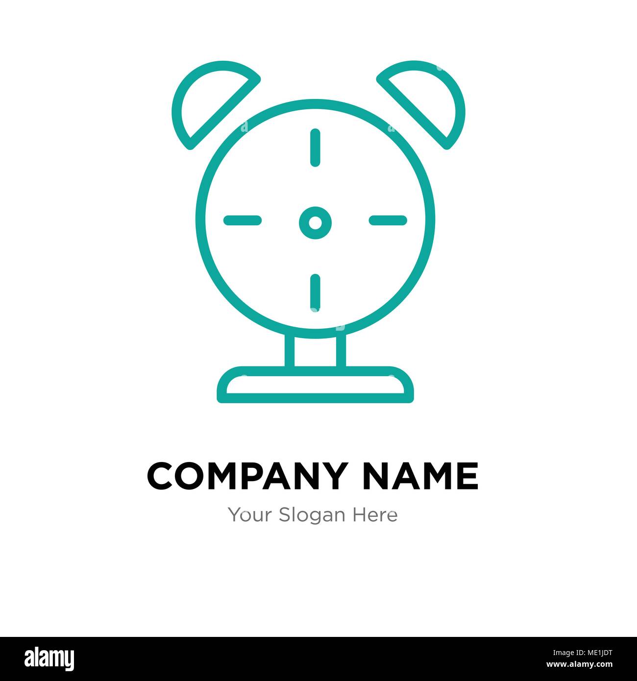 Alarm clock company logo design template, Business corporate vector