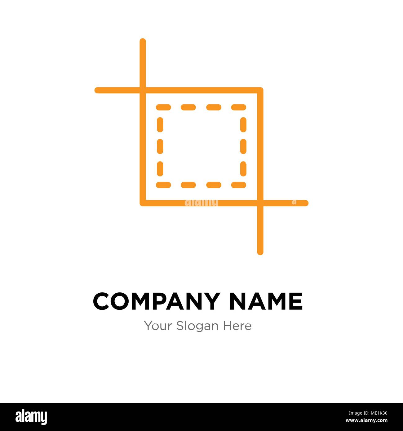 Cropping tool company logo design template, Business corporate vector icon Stock Vector