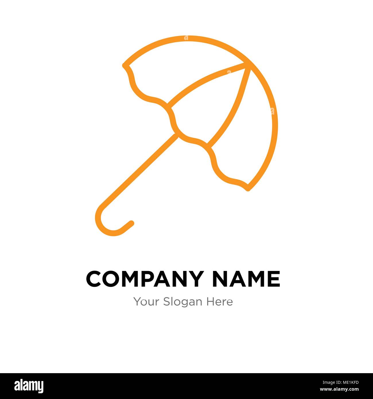 Open umbrella company logo design template, Business corporate vector