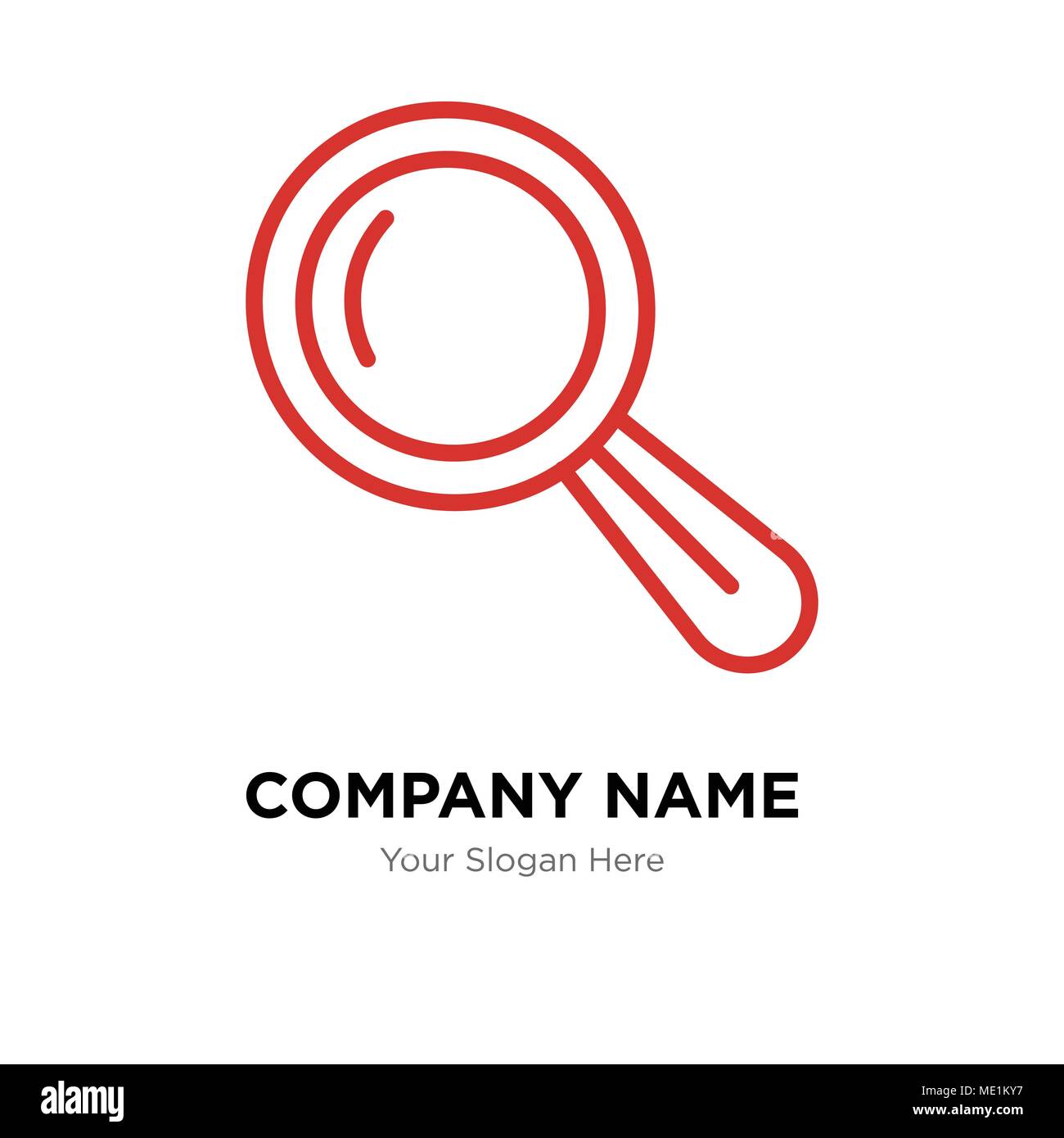Magnifier tool company logo design template, Business corporate vector