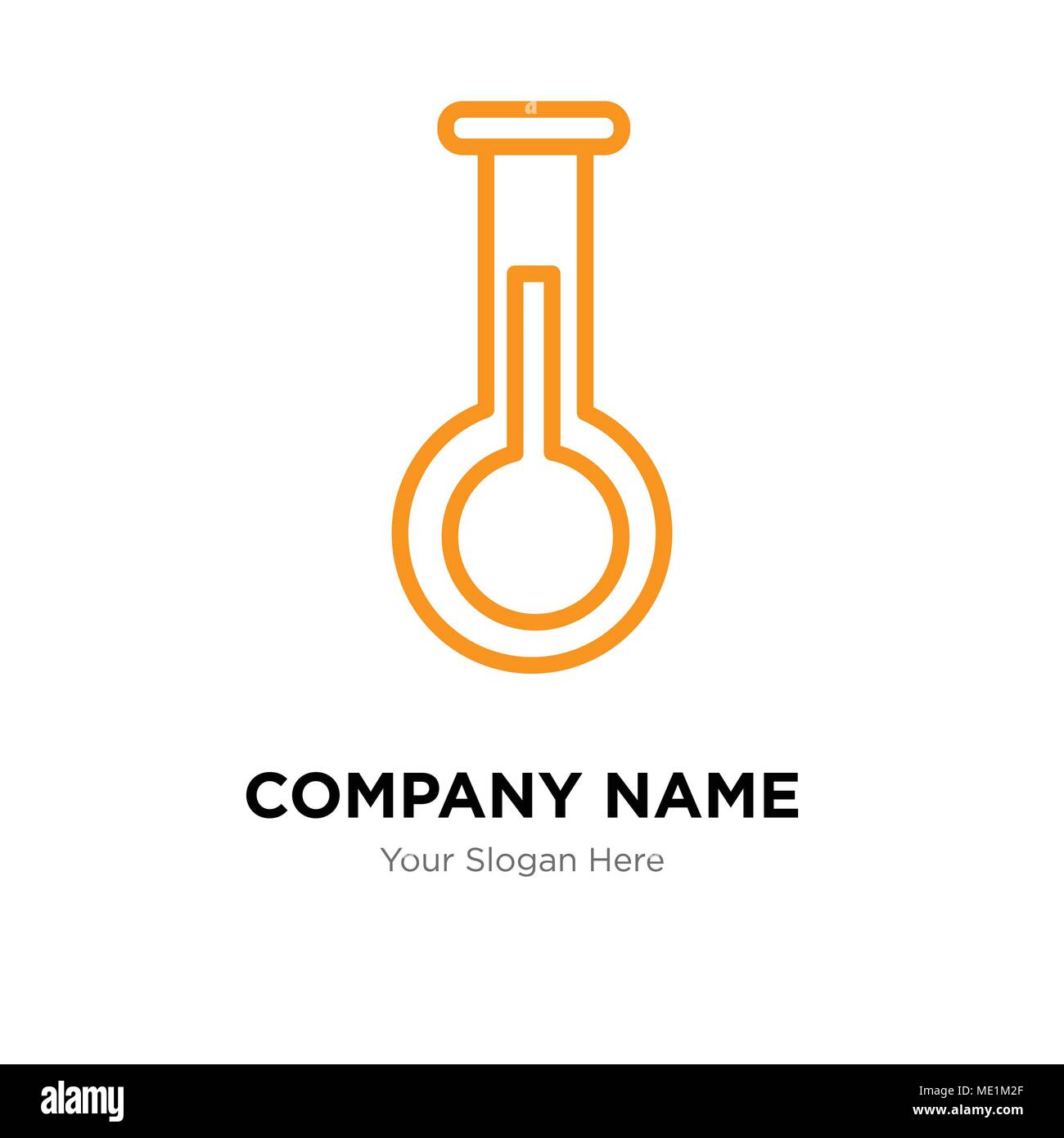 Erlenmeyer Flask company logo design template, Business corporate vector icon Stock Vector Image