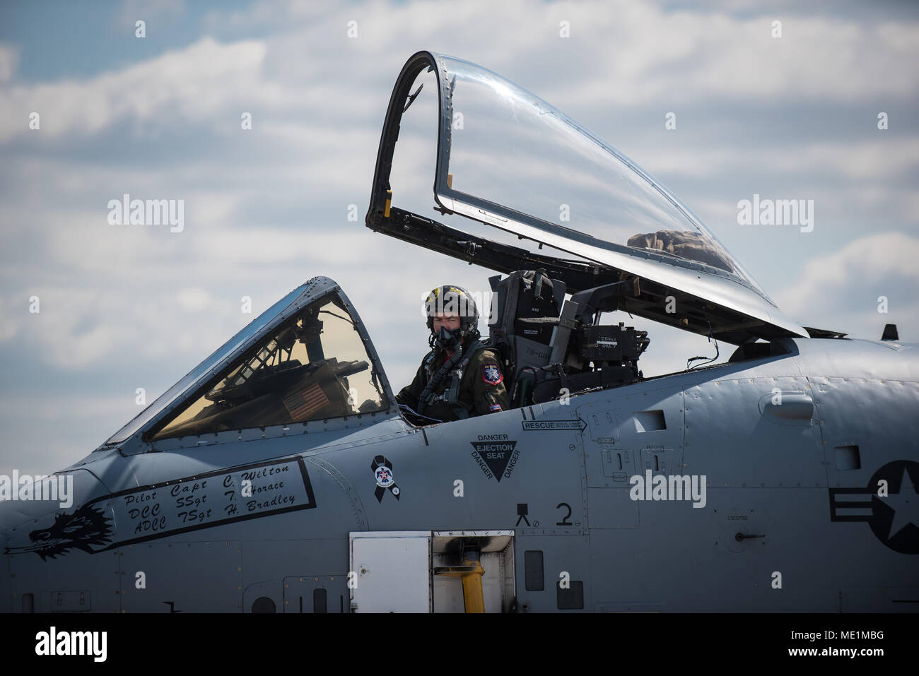 Maj. Dan Levy, safety observer for the U.S. Air Force A-10C ...