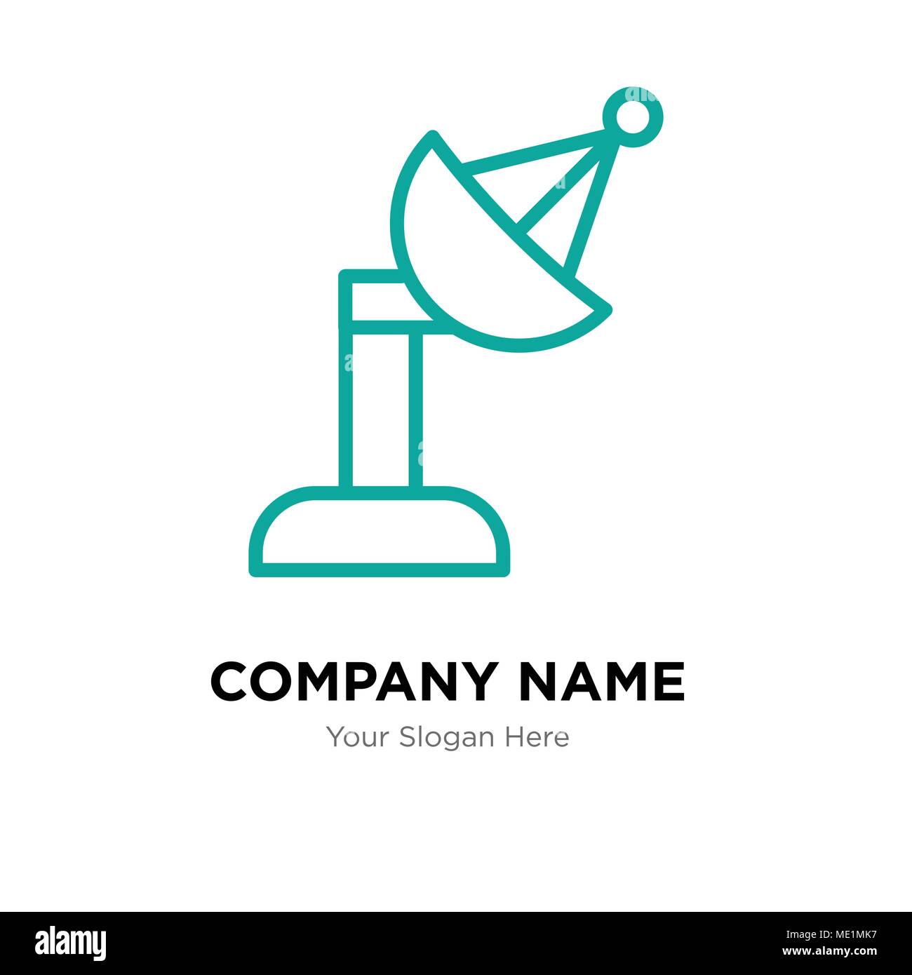 Satellite dish company logo design template, Business corporate vector