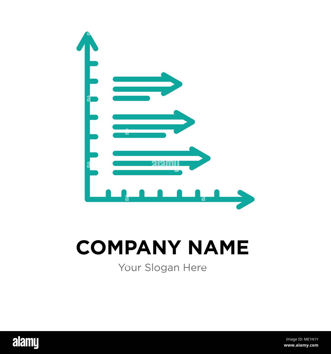Bars company logo design template, Business corporate vector icon Stock Vector