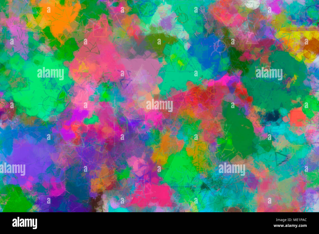 Random circle, square, rectangle & triangle shape, digital generative ...
