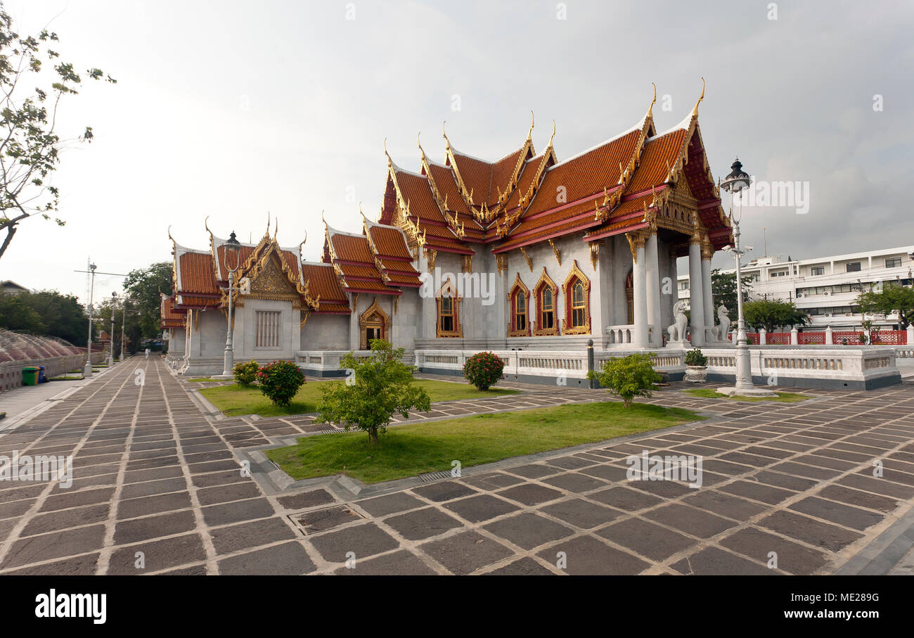 Wat Benchamabophit, the marble temple, Bangkok, Thailand Stock Photo