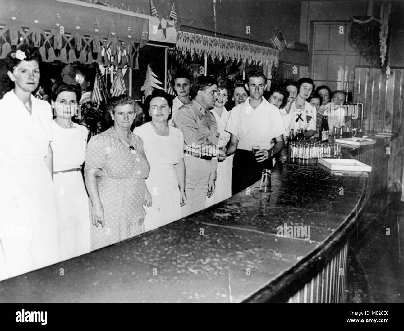 The American Centre Bar in Brisbane, ca 1941 Stock Photo Alamy
