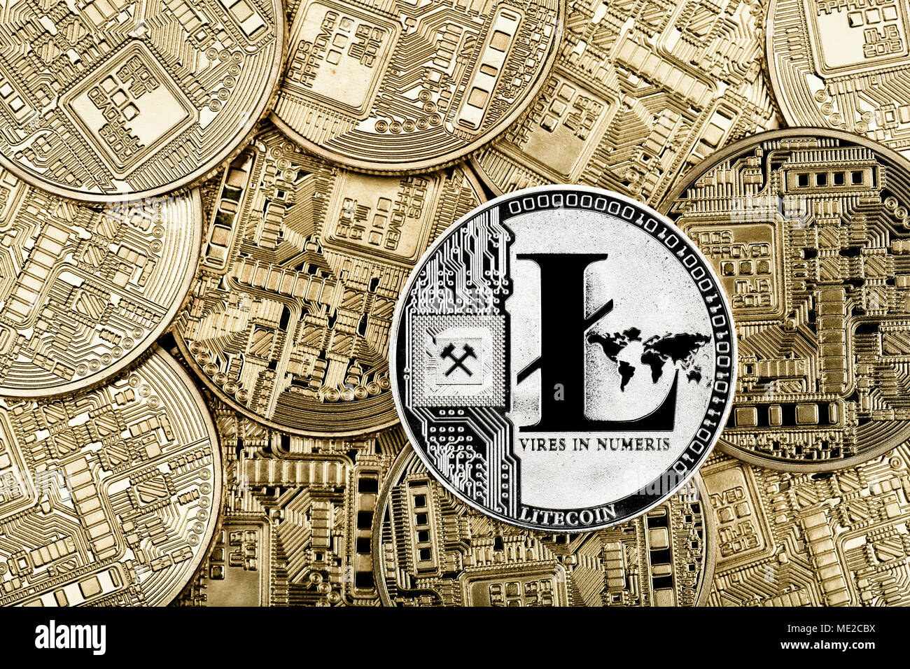 Gold litecoin hi-res stock photography and images - Alamy