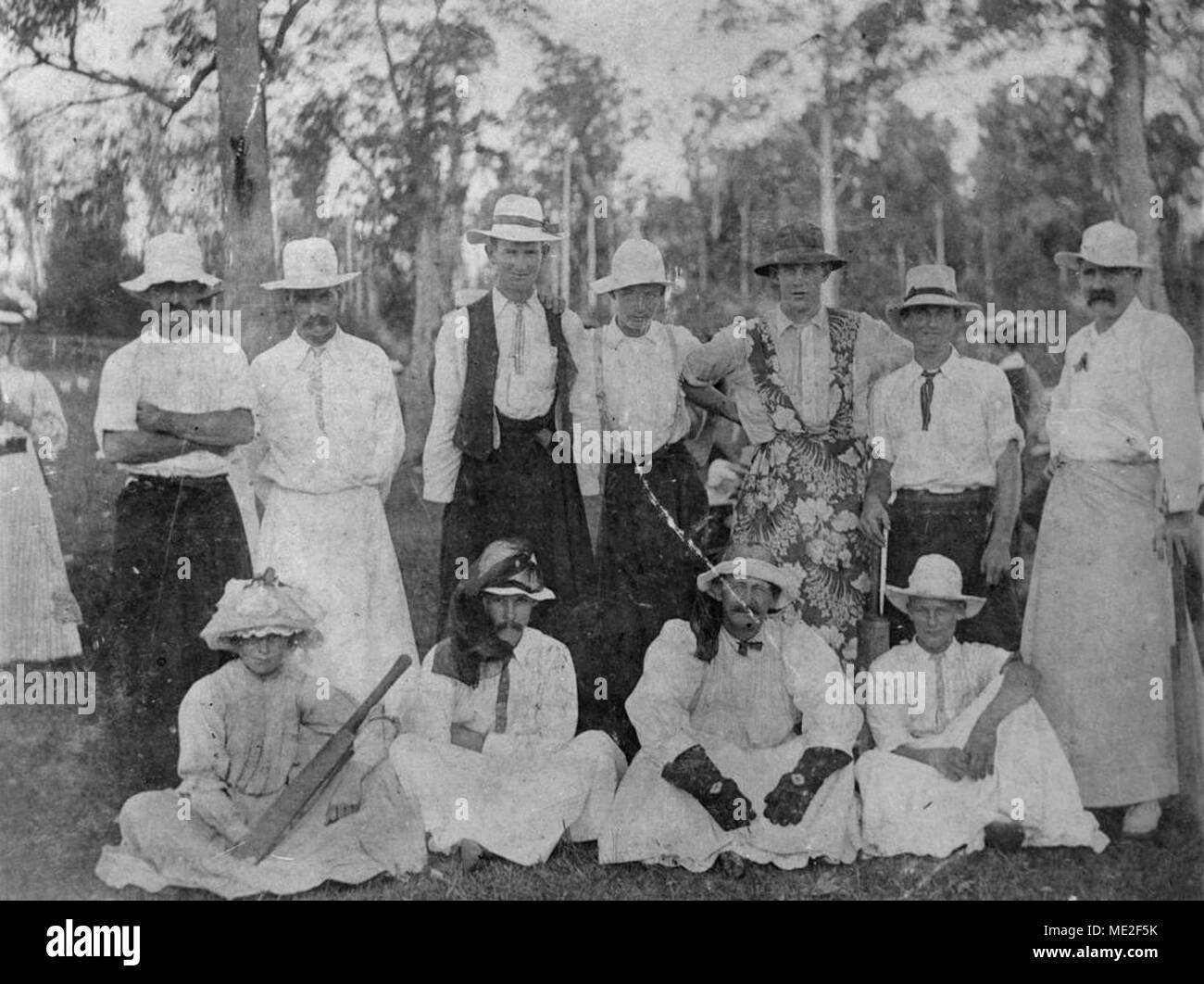 picnic cricket match Stock Photo 