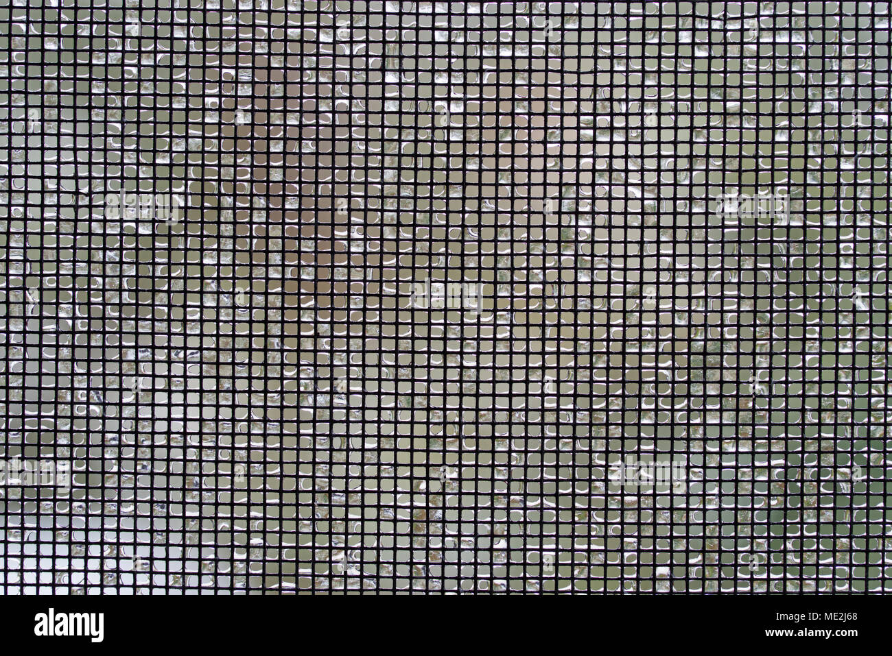 screen mesh with ice on it Stock Photo