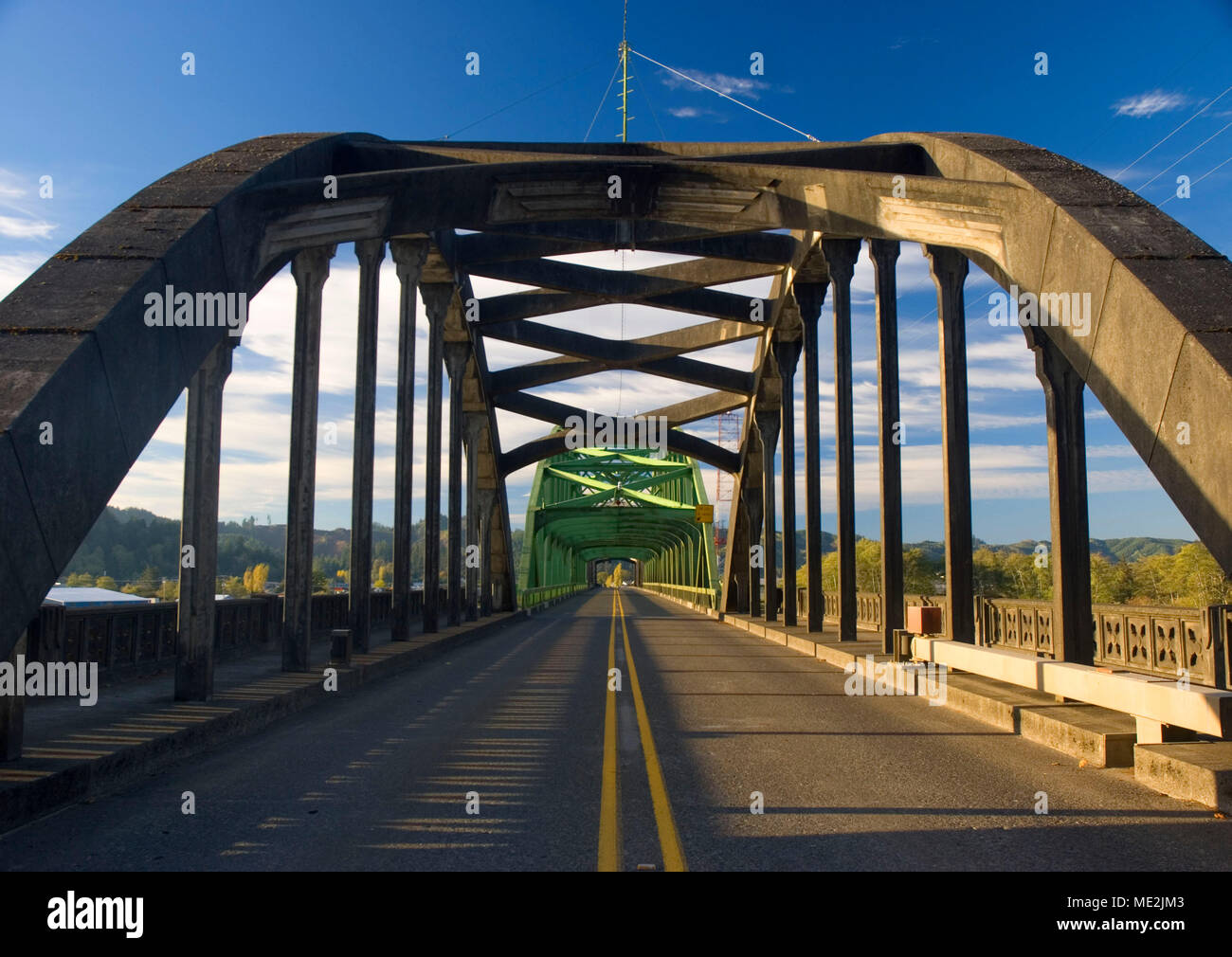 Umpqua River Bridge, Reedsport, Pacific Coast Scenic Byway, Oregon Stock Photo Alamy