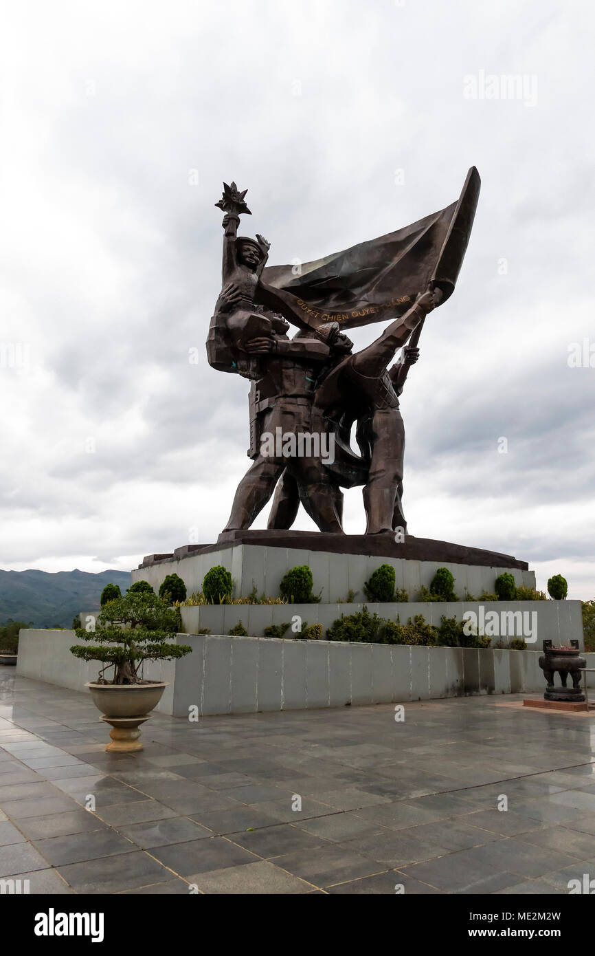 The Victory Statue was inaugurated on May 7th, 2004 in commemoration of the 50th anniversary the Victory over the French on May 7th, 1954. Stock Photo