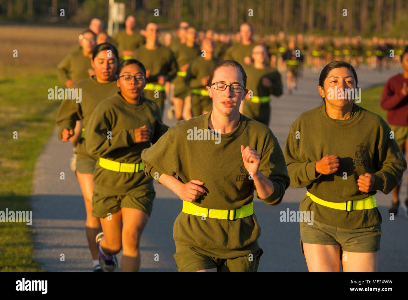 U.S. Marine Corps Recruits with Kilo Company, 3rd Battalion, and Papa ...