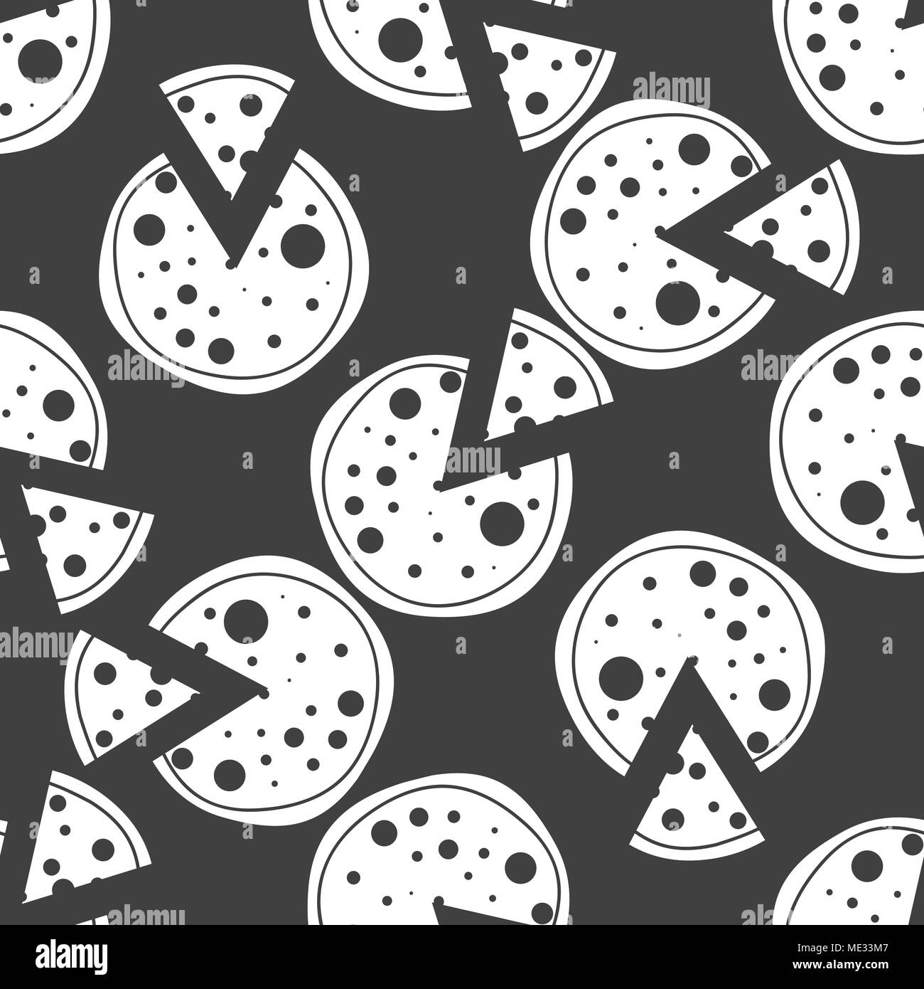 Pizza web icon. flat design. Seamless gray pattern. Vector EPS10 Stock ...