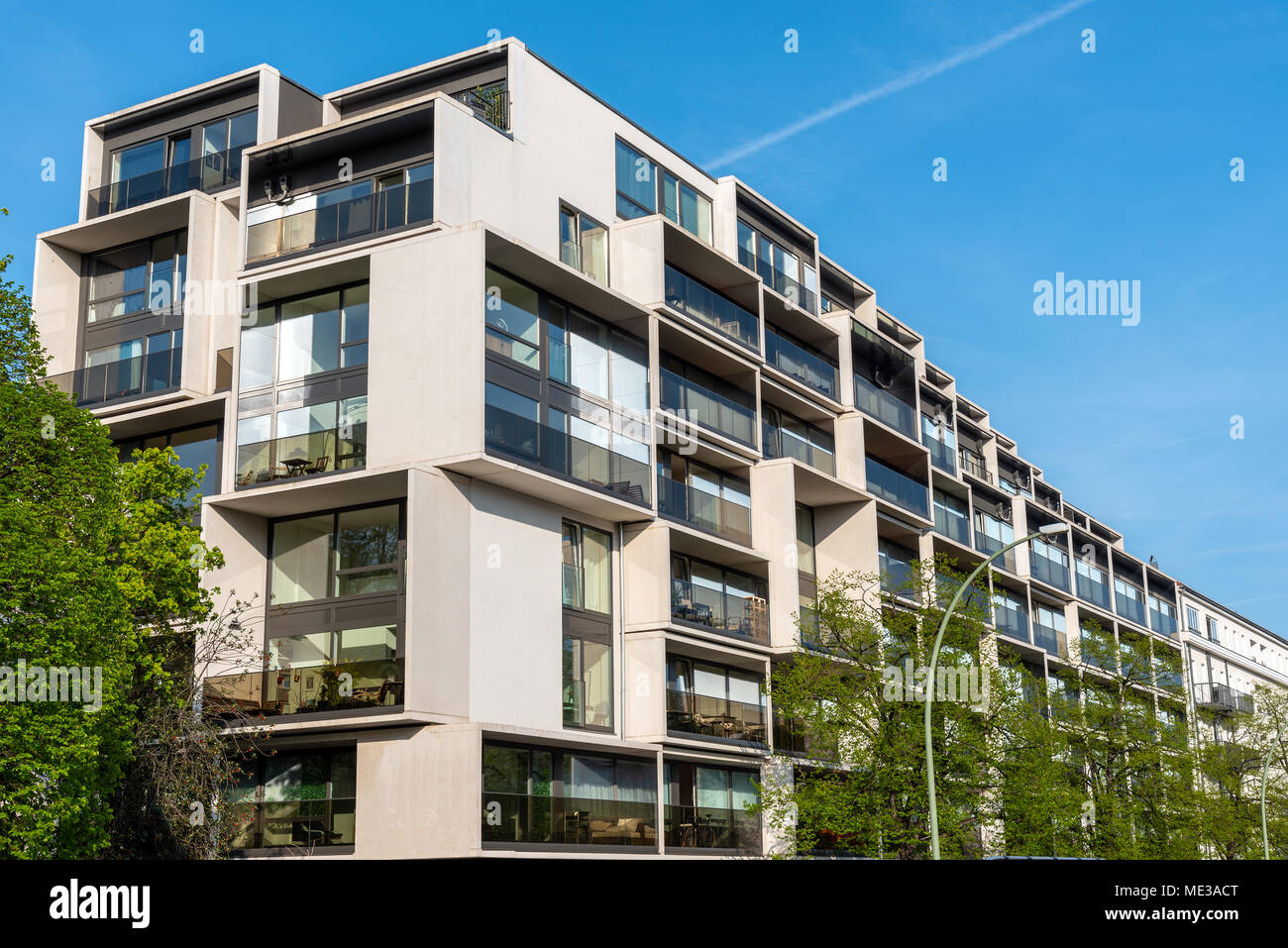 Modern luxury residential construction seen at the Prenzlauer Berg district in Berlin, Germany Stock Photo