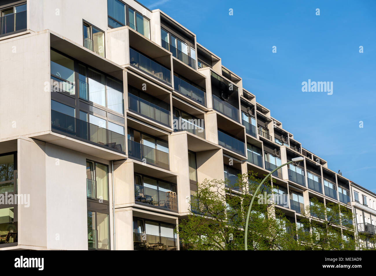 Modern luxury residential construction seen at the Prenzlauer Berg district in Berlin, Germany Stock Photo