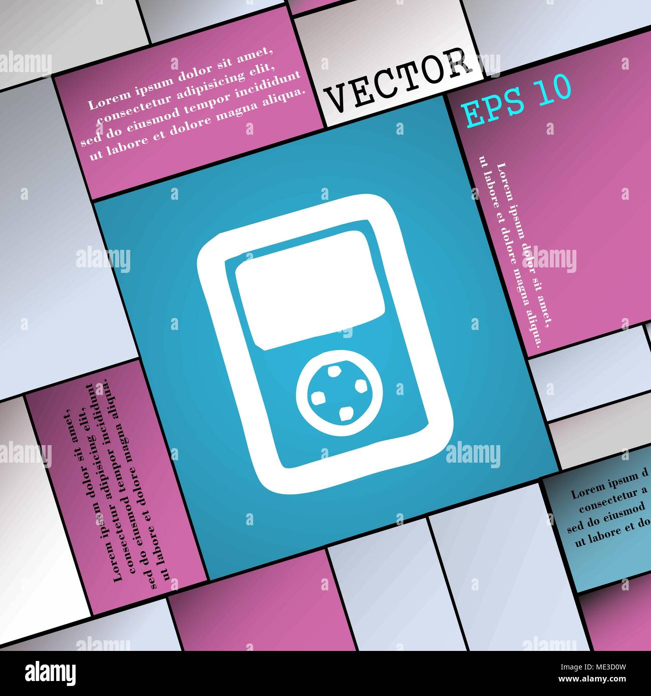Tetris, video game console icon sign. Modern flat style for your design ...