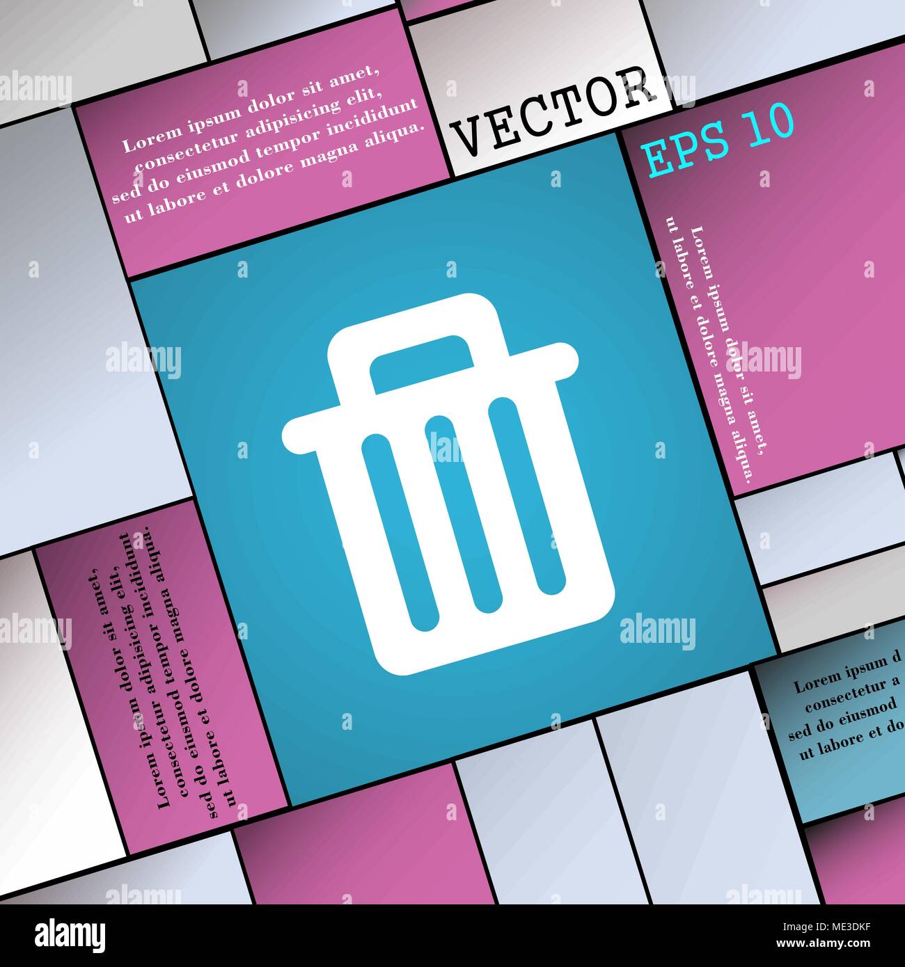 Recycle bin icon sign. Modern flat style for your design. Vector ...