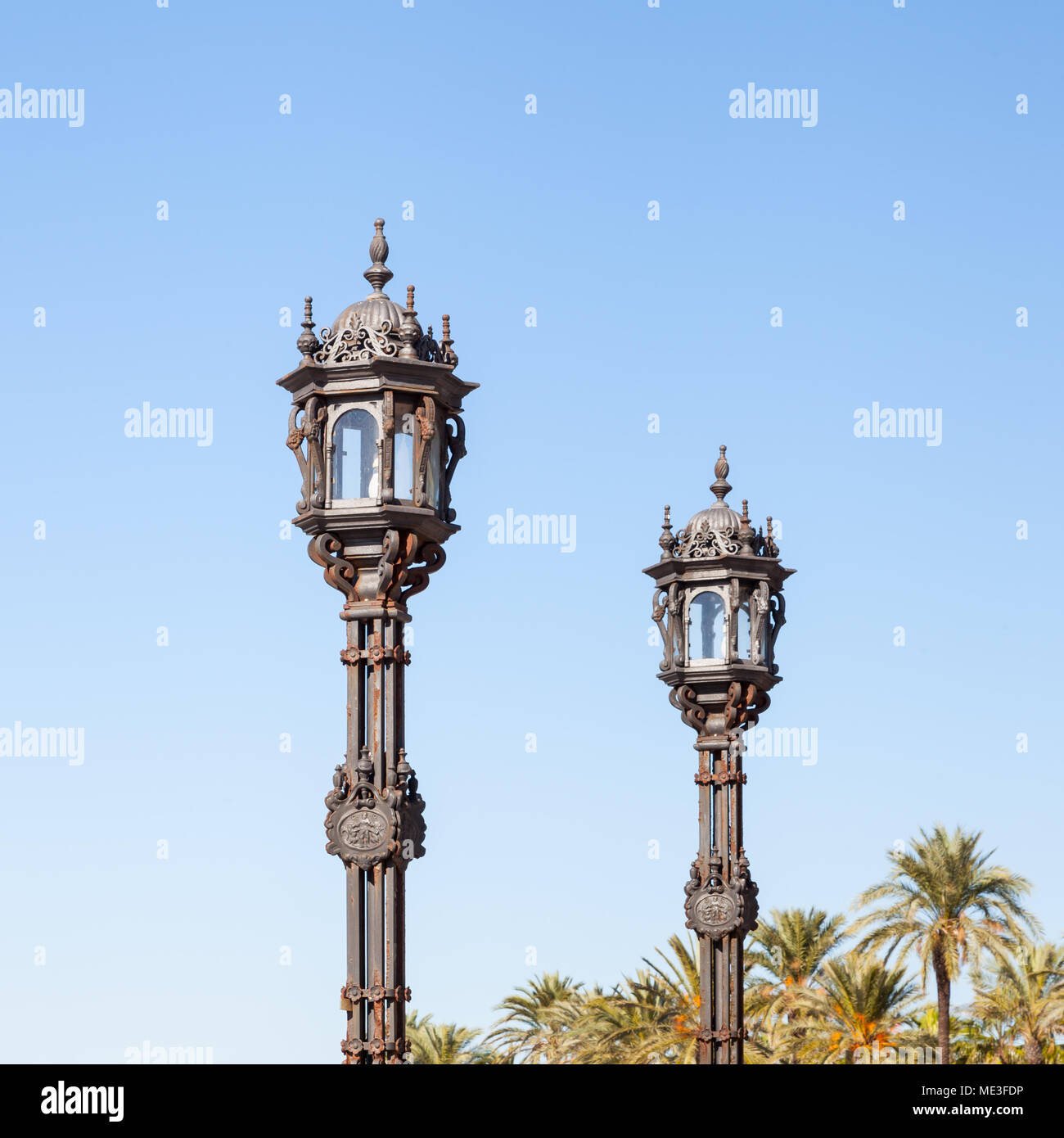 Cadiz Streetlight. A pair of ornamental streetlights are seen in the