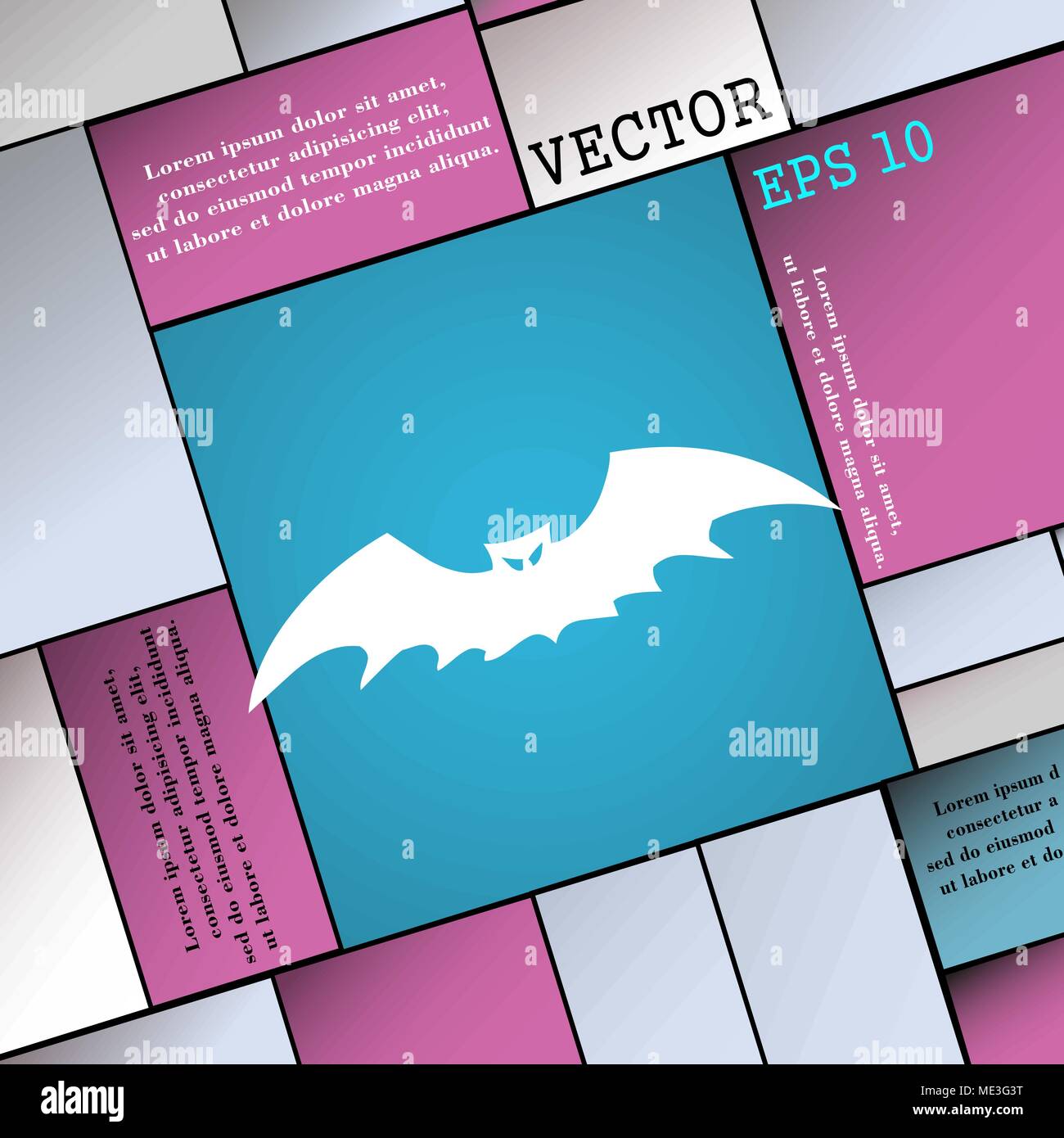 bat icon sign. Modern flat style for your design. Vector illustration ...