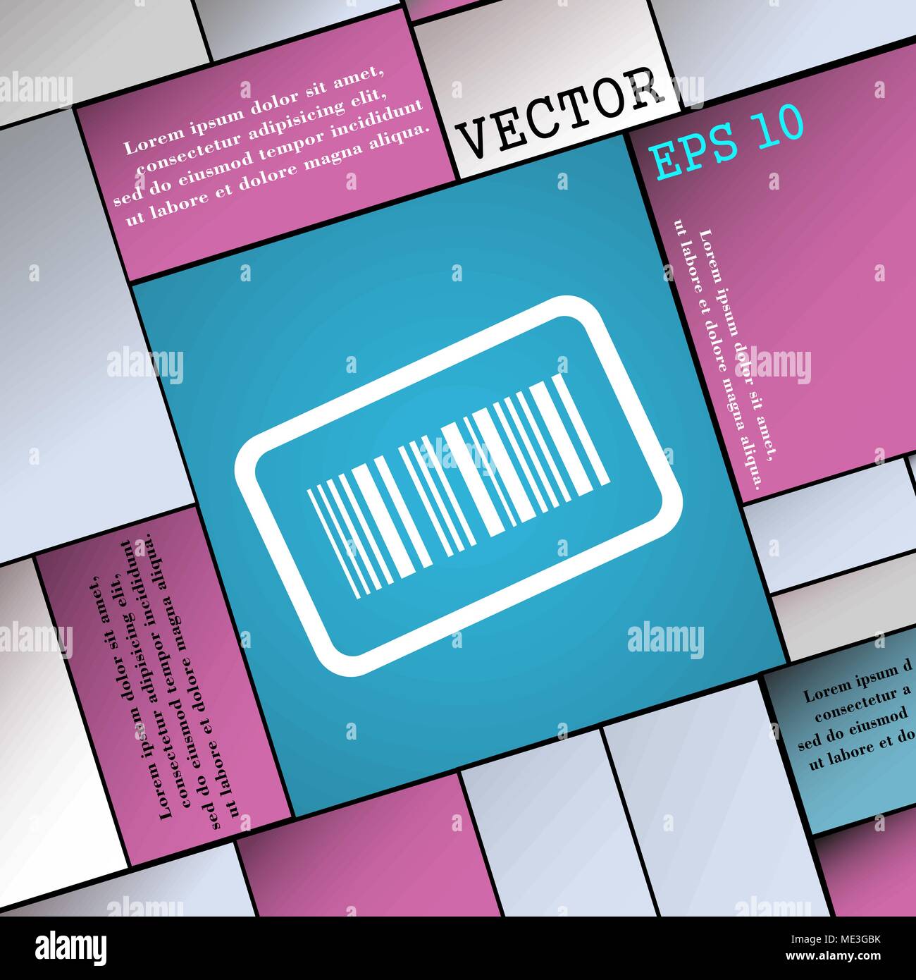 Barcode icon sign. Modern flat style for your design. Vector illustration Stock Vector