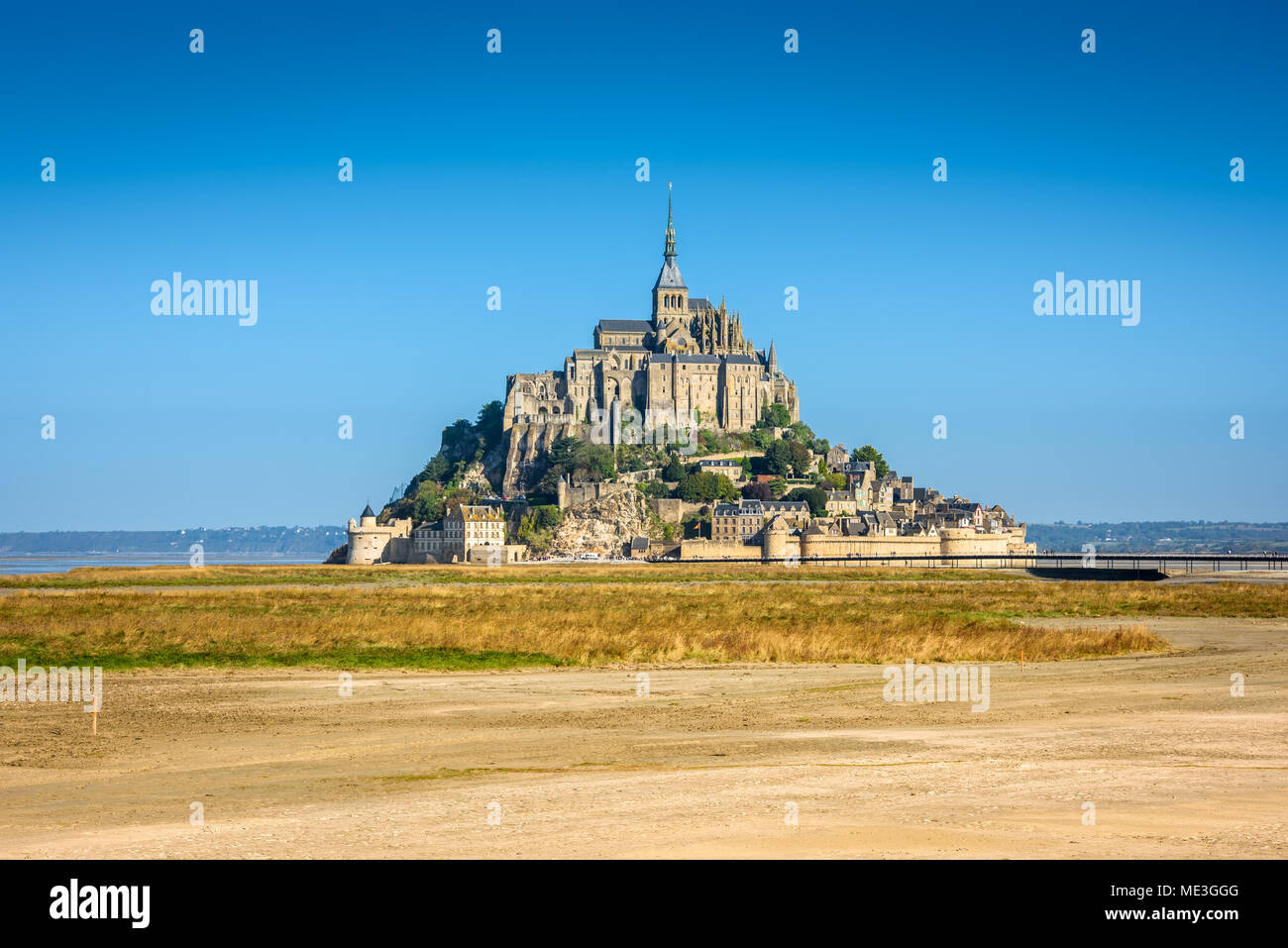 Mont Saint Michel monastery abbey on the island in Normandy, Northern France Stock Photo