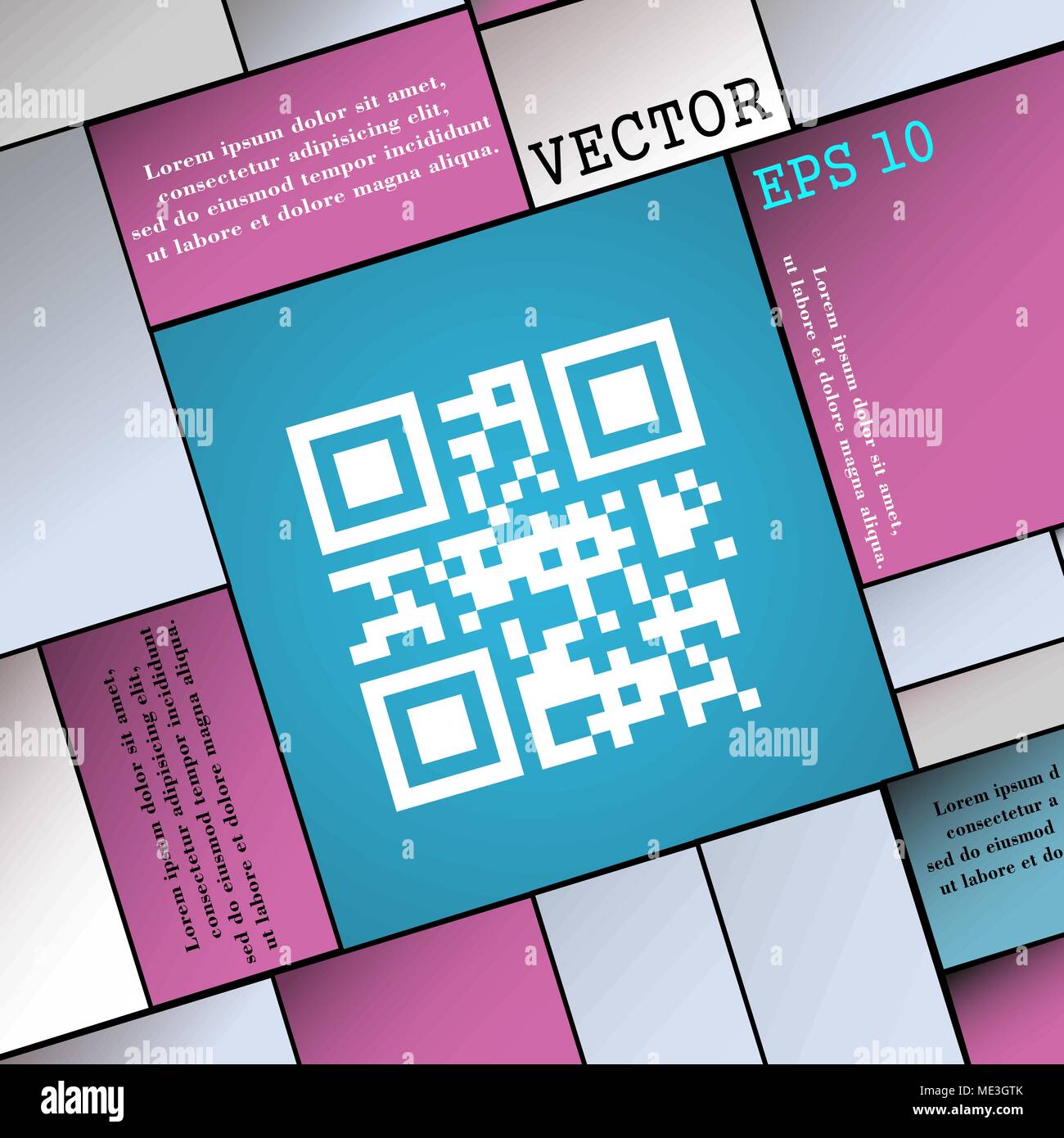 Qr code icon sign. Modern flat style for your design. Vector ...