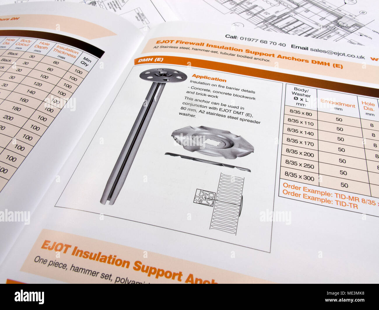 fastener technical data sheet for fixings used in the construction